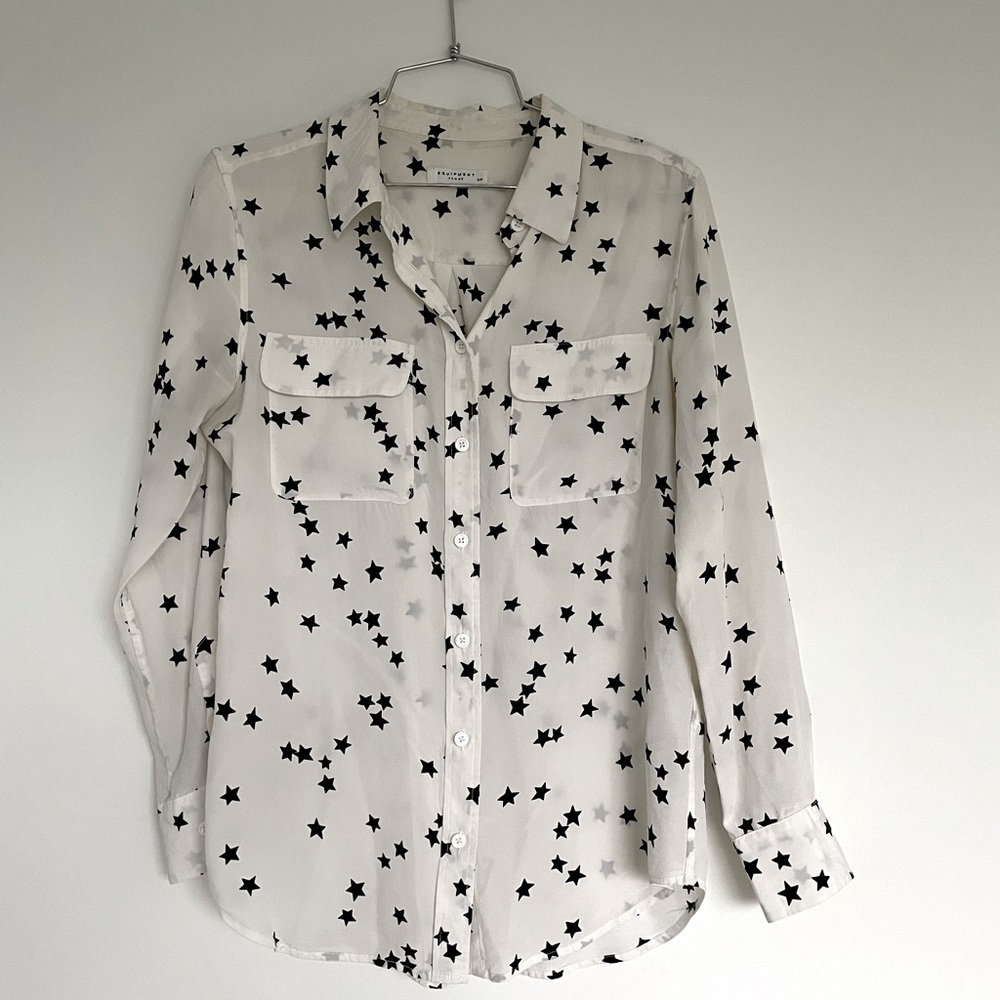 Equipment Star Blouse Size Sm